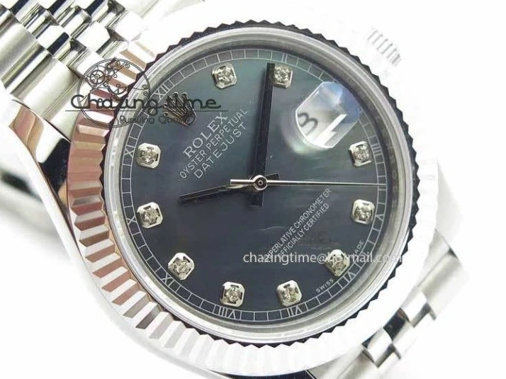1229 Trendy DateJust II 41mm BP Maker Best Edition Black MOP Diamonds Dial On New Version Jubilee Bracelet A 3622